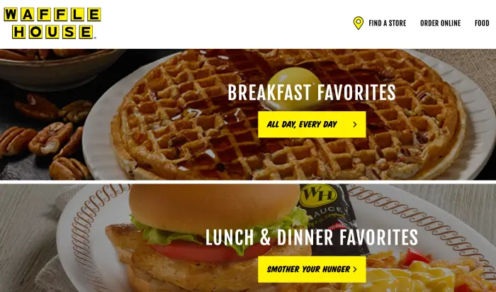 Waffle House Menu list with pdf